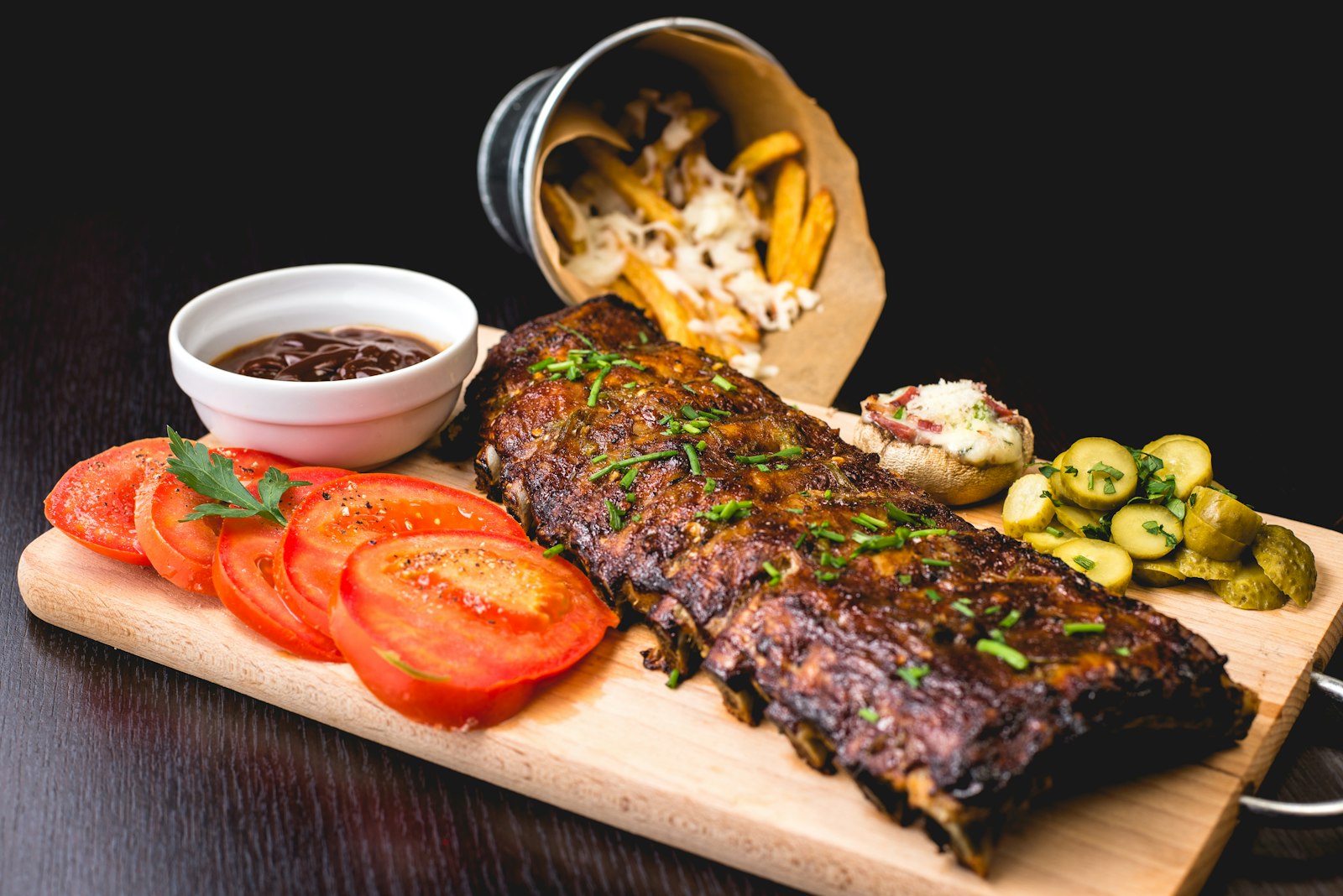 Slow-smoked BBQ ribs from Rosie's Rolling Kitchen